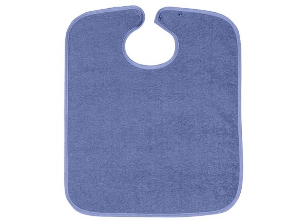 Image sur Bavoir en tissu éponge avec bouton-poussoir - Bleu foncé